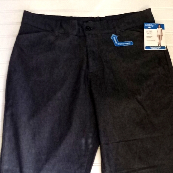 Riders By Lee Herringbone Gray Straight Leg Pants -#1776+ - Picture 5 of 12